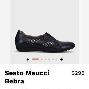Sesto Meucci Navy Perforated Athleisure Shoes